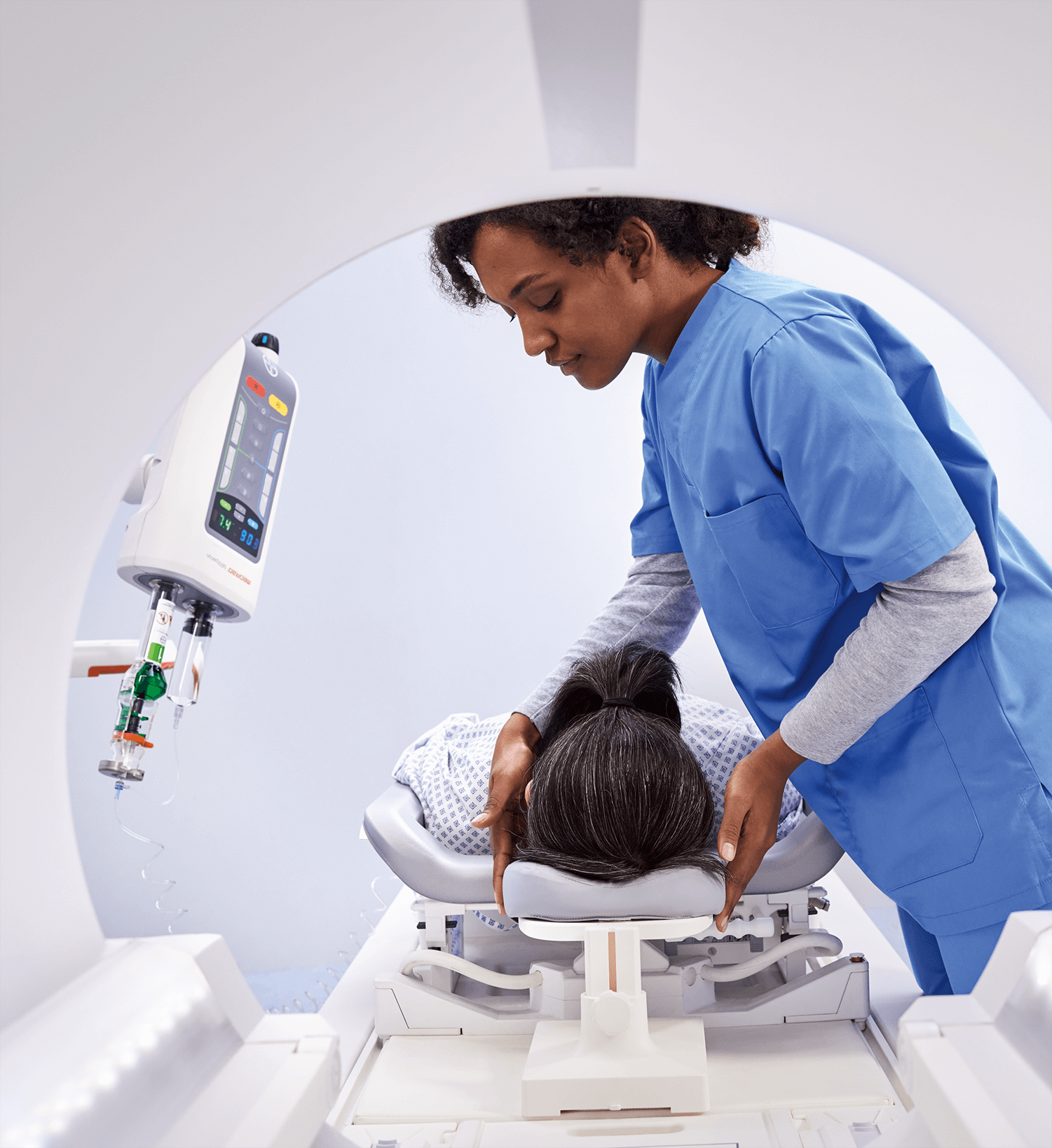 Patient undergoes MRI procedure